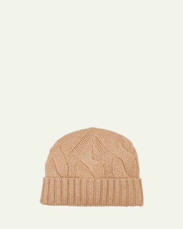 Roan Cable Knit Cashmere-Blend Beanie